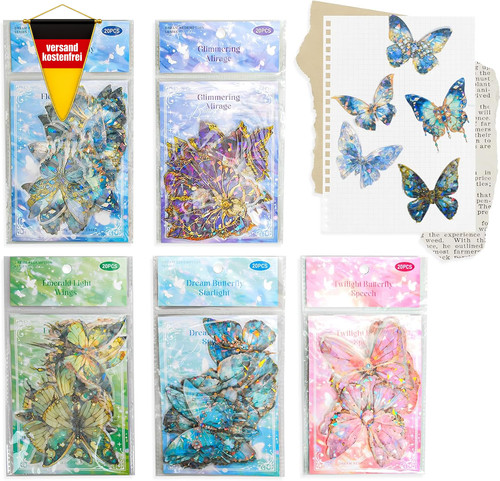 Schmetterlingssticker set 100 - schmetterlingssticker,