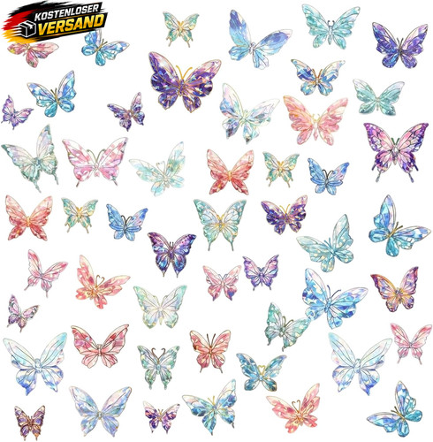 Bunte glitzer schmetterling - 80,